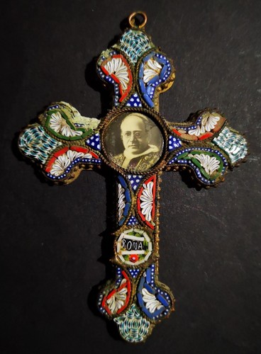 Crocefisso antico papa pio - antico,