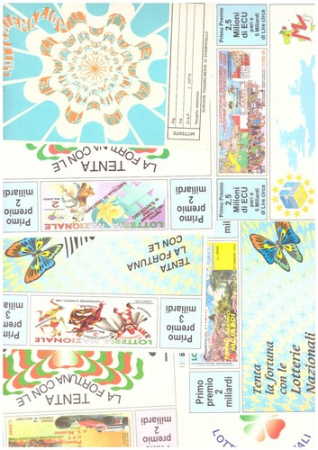 Cartoline lotteria nazionale - lotteria,