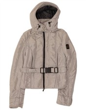 REFRIGIWEAR Giacca Bomber Donna Cruz con Cappuccio UK 14 Large Argento Poliestere CX01