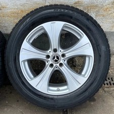 4 CERCHI IN LEGA 8 X 18 " MERCEDES GLC ORIGINALE SILVER A2534010800 Con Gomme