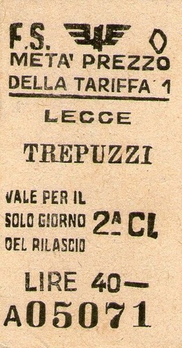 Biglietto lecce - lecce,