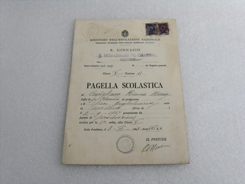 Pagella scolastica 1939 - , 1940