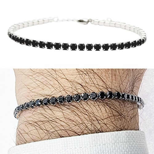 Bracciale tennis uomo nero - da,