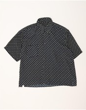 LANGELLA Camicia Uomo Manica Corta XL Blu Navy Geometrica BU19