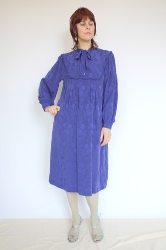 80s jacquard silk - jacquard, floral