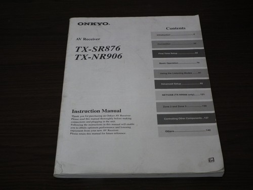 Onkyo sr876 nr906 - onkyo, tx-sr876/tx-nr906