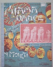 RARO SPARTITO MUSICALE PER PIANOFORTE DEI PRIMI DEL 900,PIGIAMA DANCE,SUPER!!