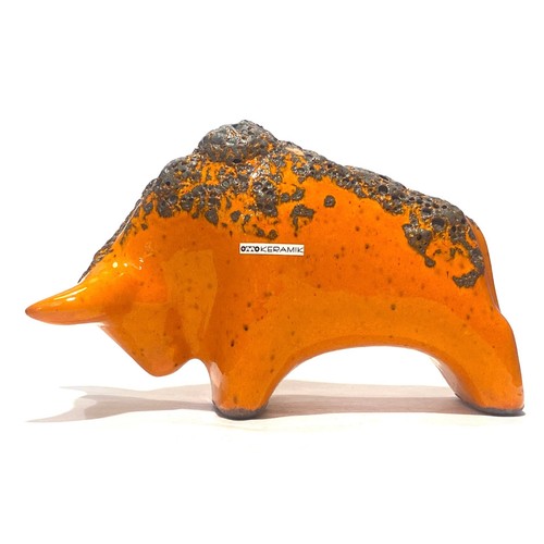 Otto ceramic bull - otto, orange