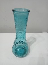 Vaso Portafiori Vetro Azzurro Firmato Bibi Vintage