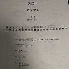 Parts Guide Suzuki Swift Ht