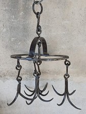 ANTICO GRAFFIO RAMPINO PER POZZO IN FERRO BATTUTO A MANO COME FOTO DESCRIZIONE 