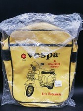 Borsa tracolla Eric Brockway Vespa Illustrated History Messenger Laptop Yellow