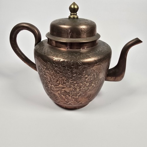 Teiera vintage incisa asiatica - teiera,