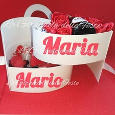 Scatola che si apre di rose regalo san valentino idea fidanzata flutes calici 