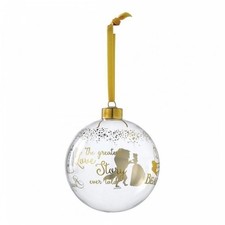 Enchanting Bauble Walt Disney Bella e la Bestia in Vetro Pallina Natale