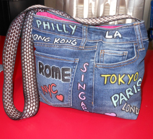 Borsa tracolla jeans denim - tracolla,