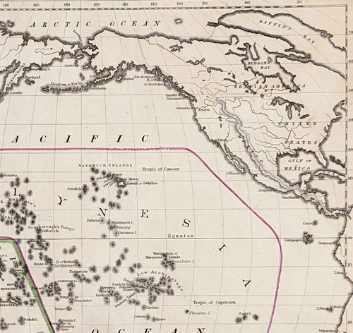 1843 mappa oceano pacifico - mappa,