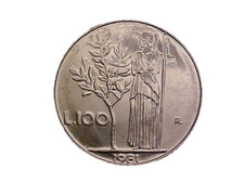 1981 R Italy 100 Lire KM#