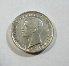ITALY 1929 SILVER 5 LIRE -