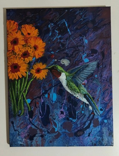 Quadro tela acrilico fiori - acrilico,