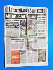 GAZZETTA DELLO SPORT 2 AGOSTO 2000 MILAN-REAL MADRID 1-5 COPPA DEL CENTENARIO