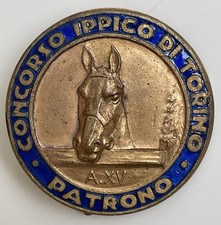 Distintivo Concorso Ippico Patrono Equitazione Cavalli Ippica 1937