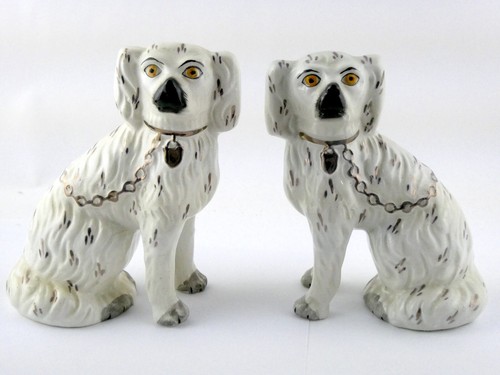Antica coppia statuine cane - coppia, di