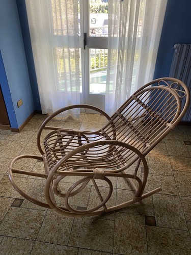 Sedia dondolo vimini come - dondolo,