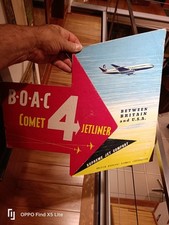 Cartone Pubblicitario Da Vetrine BOAC AIRLINE Anni '60 Tridimensionale