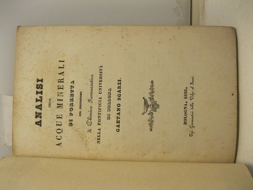 Sgarzi gaetano analisi - analisi, delle