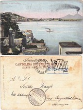 NAPOLI - ...DA POSILLIPO - ANNULLO A BANDIERA - VIAGG. 1906 -91471-
