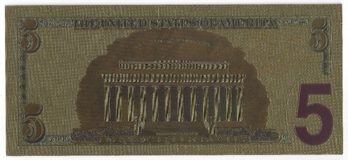 Usa dollar banconota - 5,