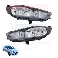 COPPIA FARI ANTERIORI PER FORD FIESTA VI DAL 2013 PARABOLA NERA + DLR NON A LED