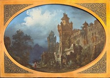 Dipinto a tempera, paesaggio