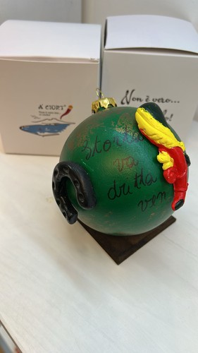 Palla natale verde con - di,