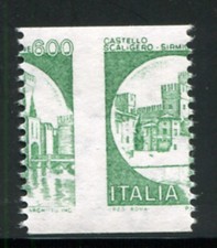 Bobina Castelli Lire 600 varietà dentatura verticale spostata