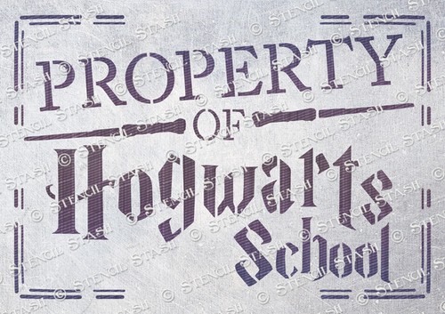 Hogwarts property stencil - hogwarts, 4