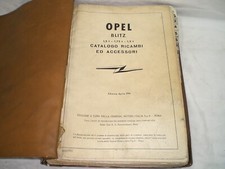 CATALOGO RICAMBI ED ACCESSORI ADATTO A OPEL BLIZ EDIZIONE APRILE 1966 LINGUA ITA