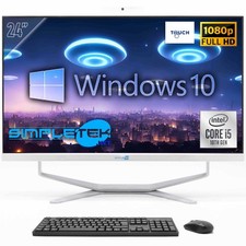 ALL IN ONE 24" FHD TOUCH i5 10°GEN WIN10 RAM 4GB SSD 120GB PC FISSO WEBCAM 2K