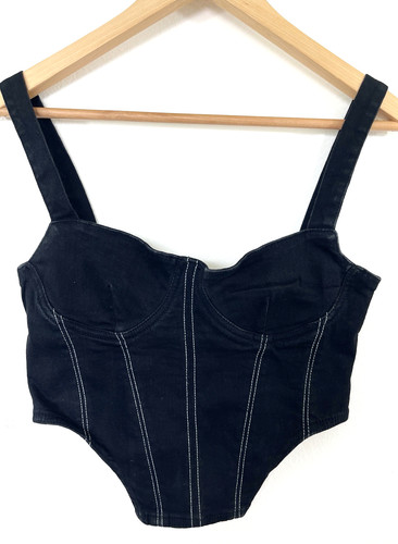 Top corsetto denim zara donna - corsetto,