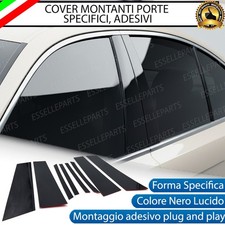 COVER MONTANTI PORTIERE PORTA NERO LUCIDO SPECIFICI AUDI A4 B7 BERLINA ADESIVE