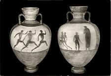 Cartolina BOLOGNA, Museo Civico, Palestra, Anfore panatenaiche, Sc