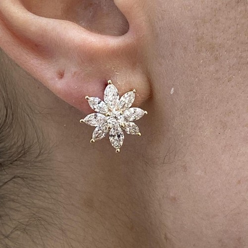 Orecchini perno con diamanti - orecchini, a