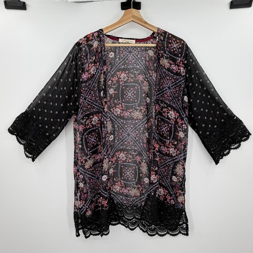 Top kimono rewind donna nero - top,