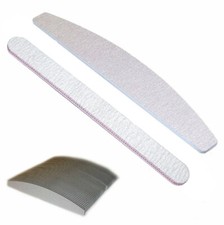 100 Lime Mezza Luna Bilaterale Grana 100/180 o Lima 80/80 Per Unghie Nail Art