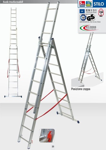 Scala alluminio telescopica - in,