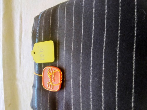 Tessuto scabal navy righe - tessuto,