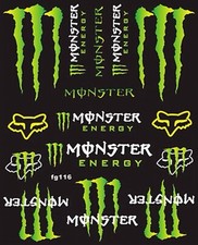 Adesivi impermeabili universali moto Monster Energy casco bici corpo decalcomanie