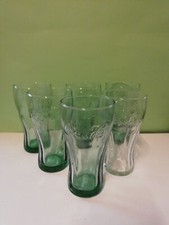 COCA COLA MCDONALD'S SET 6 BICCHIERI VERDE TRASPARENTE 