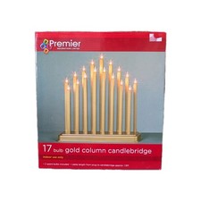 Premier Candlebridge 17 Lampadine Colonna Oro Celebrazione Natale Illumina Decorazione BU10